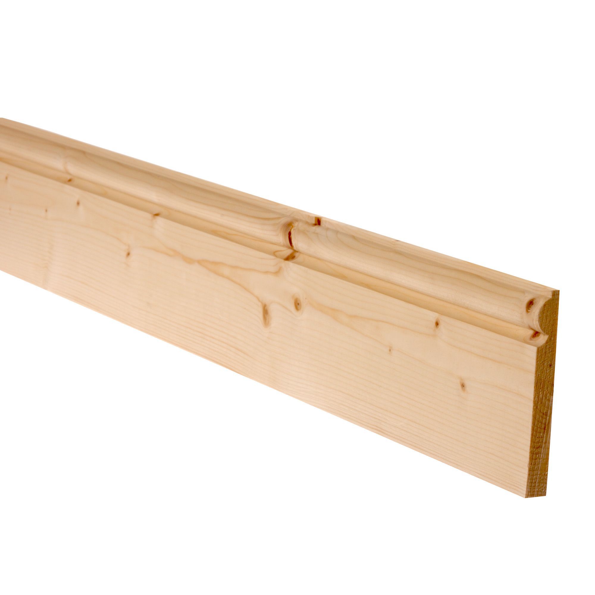 Smooth Pine Torus Skirting board (L)2.4m (W)119mm (T)15mm, Pack of 4 Price Comparisons | Compare The Build