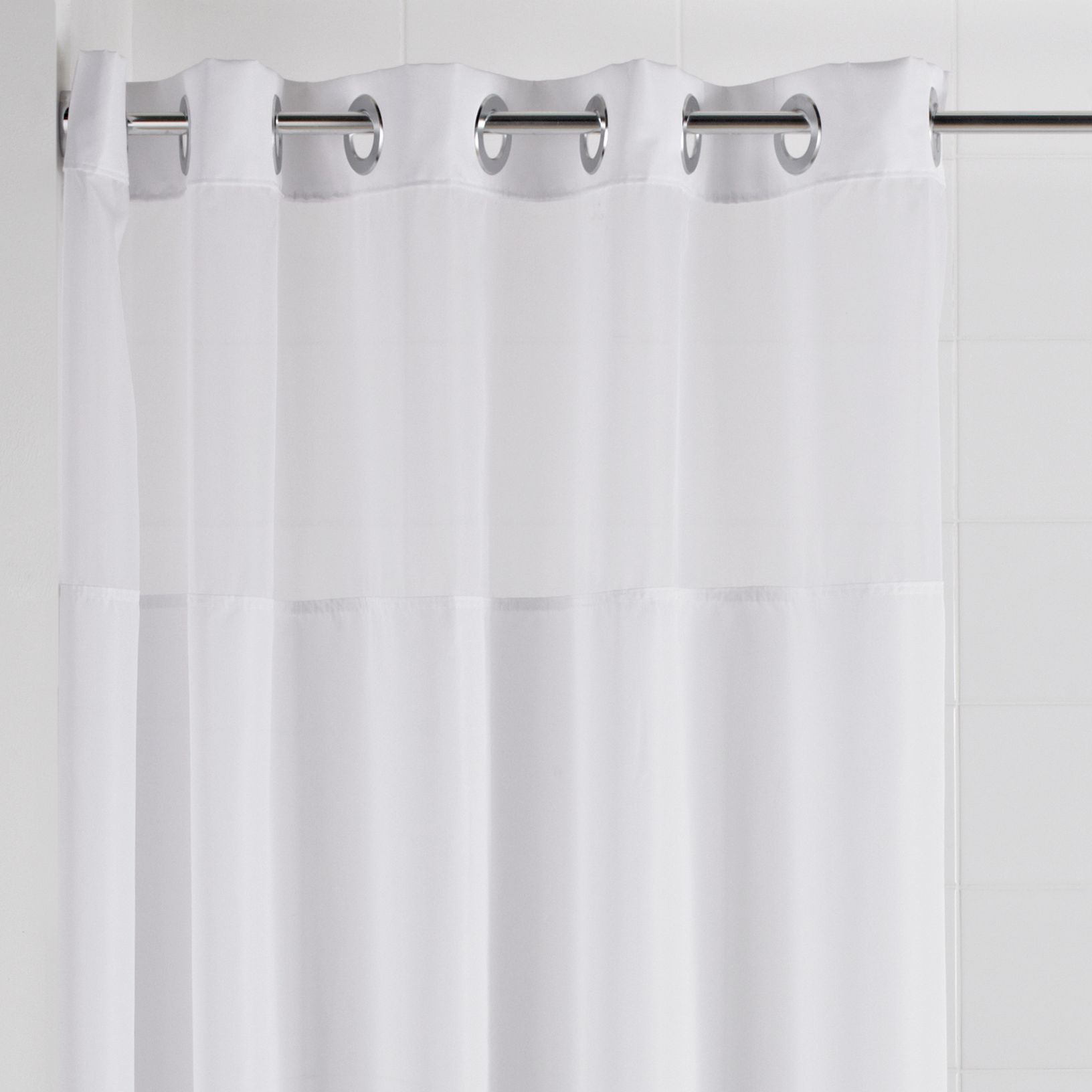 Cooke & Lewis White Modesty Shower Curtain (L)1800 mm Price Comparisons | Compare The Build