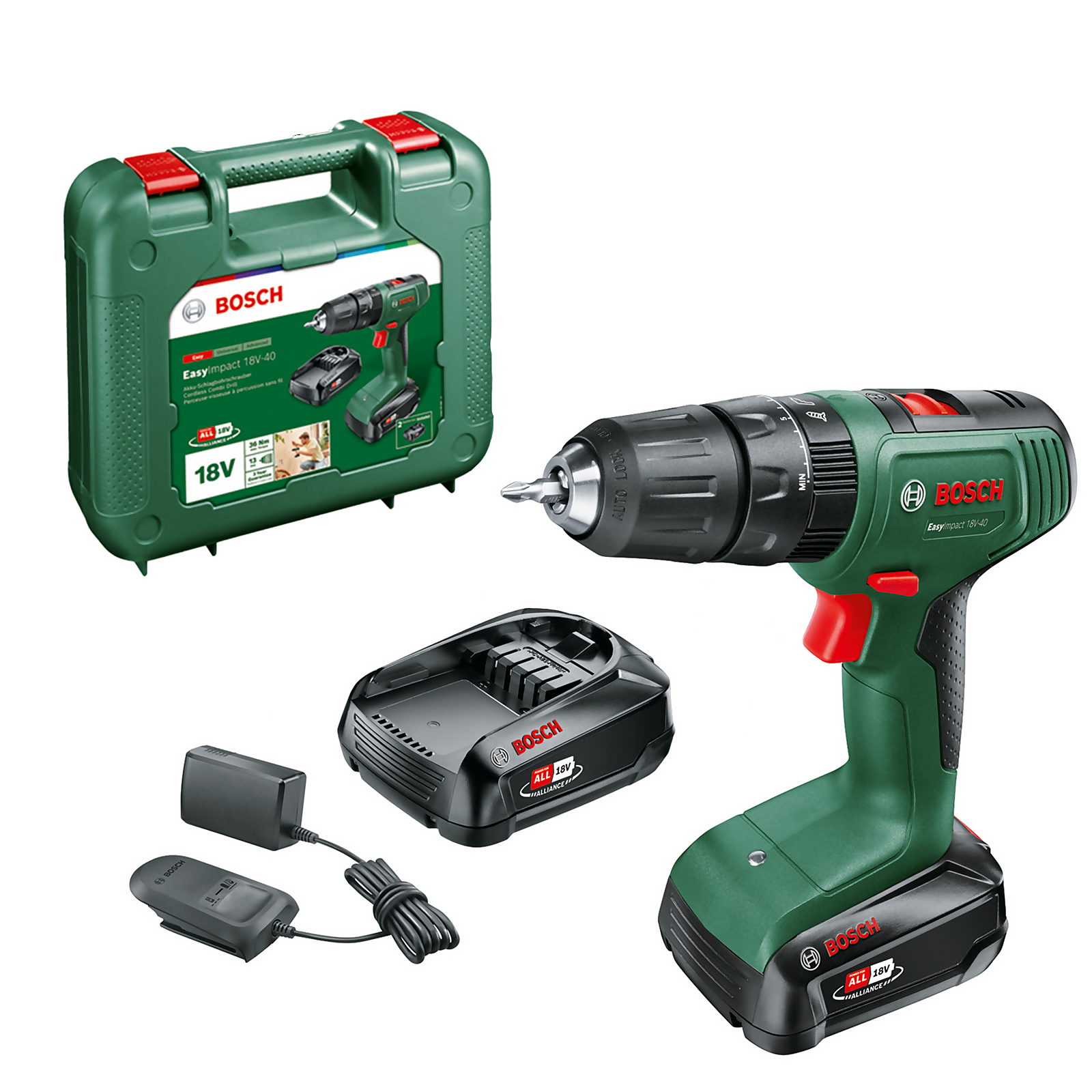 Bosch Power 4 All 18V 1.5Ah Li-Ion Cordless Combi Drill - 2 Batteries Included Price Comparisons | Compare The Build