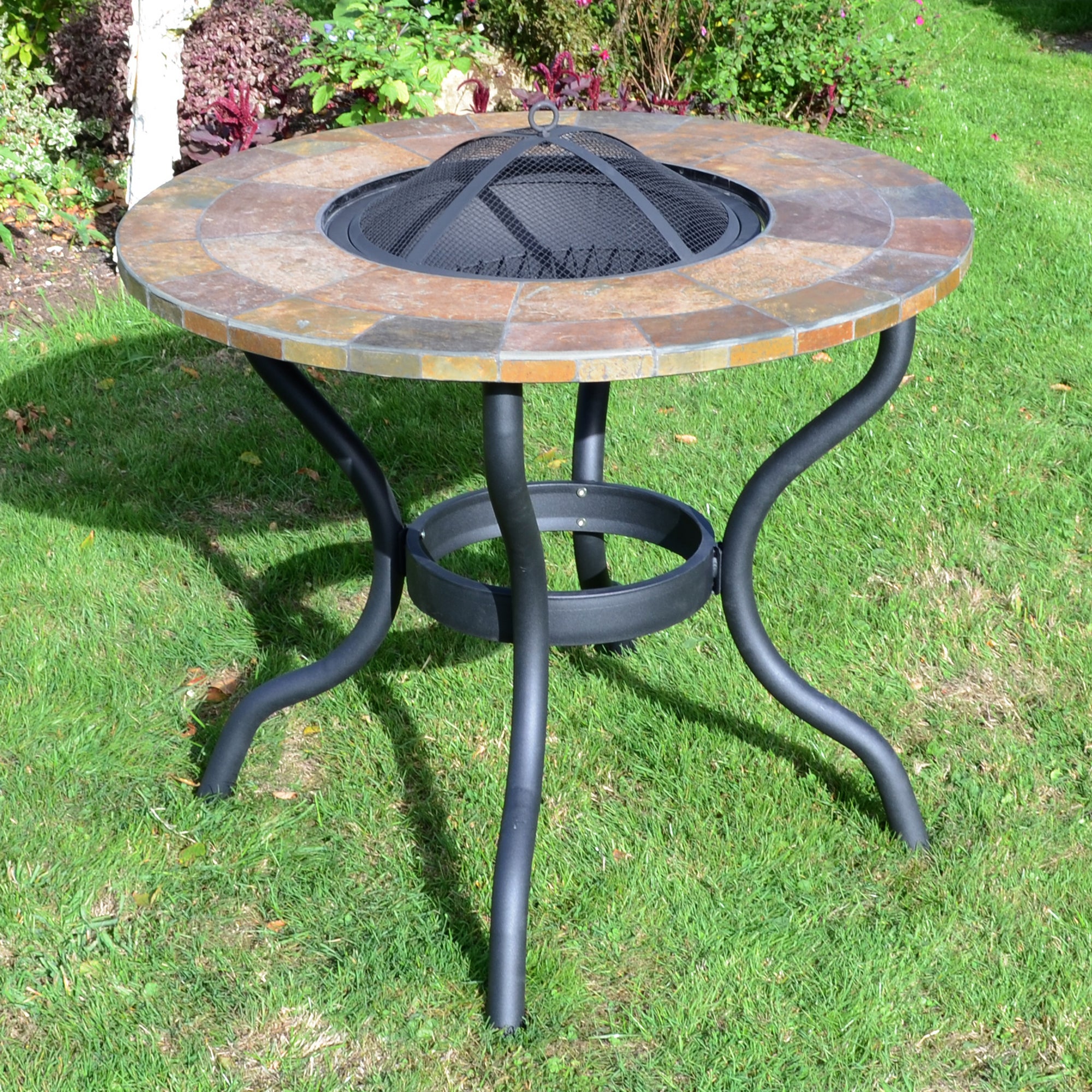 Bayfield Patio Table Firepit 89cm Brown Price Comparisons | Compare The Build