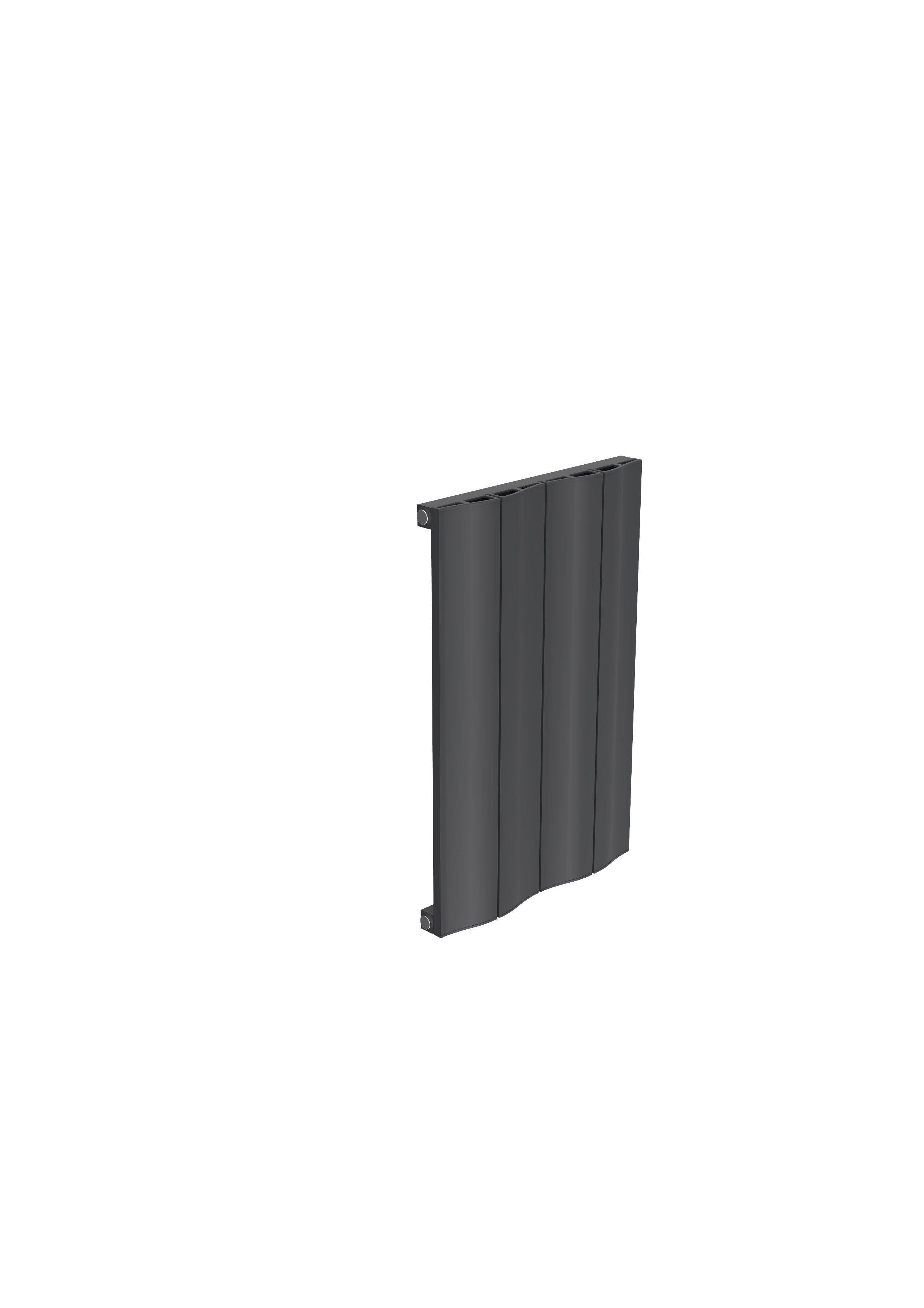 Reina Wave Horizontal Aluminium Designer Radiator, Anthracite, 600mm x 412mm Price Comparisons | Compare The Build