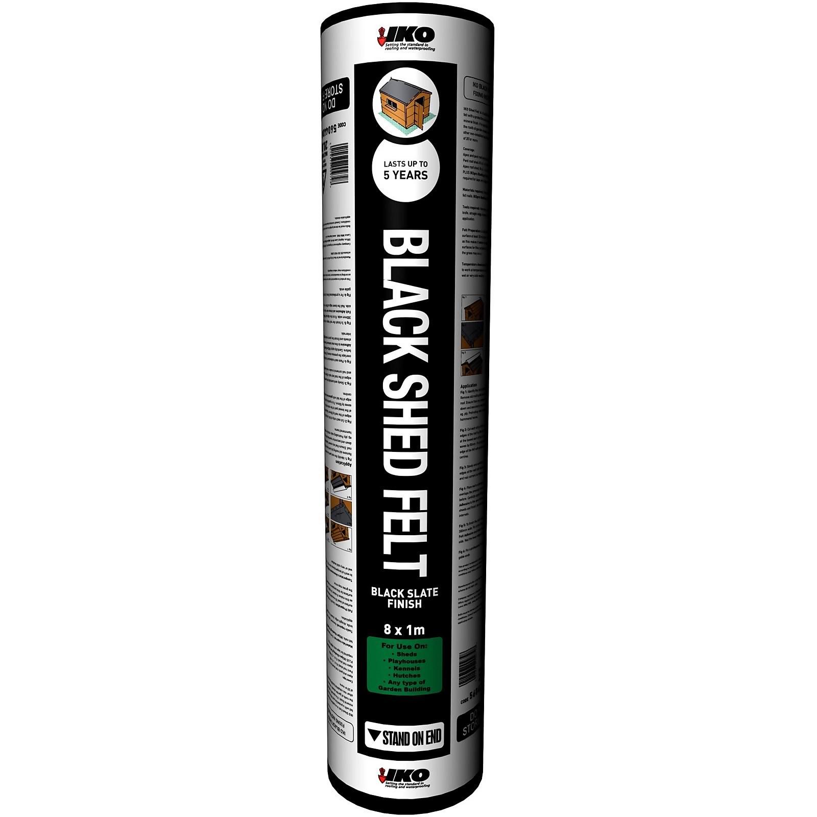 IKO Waterproofing Black Shed Felt - 8 x 1m | Compare The Build