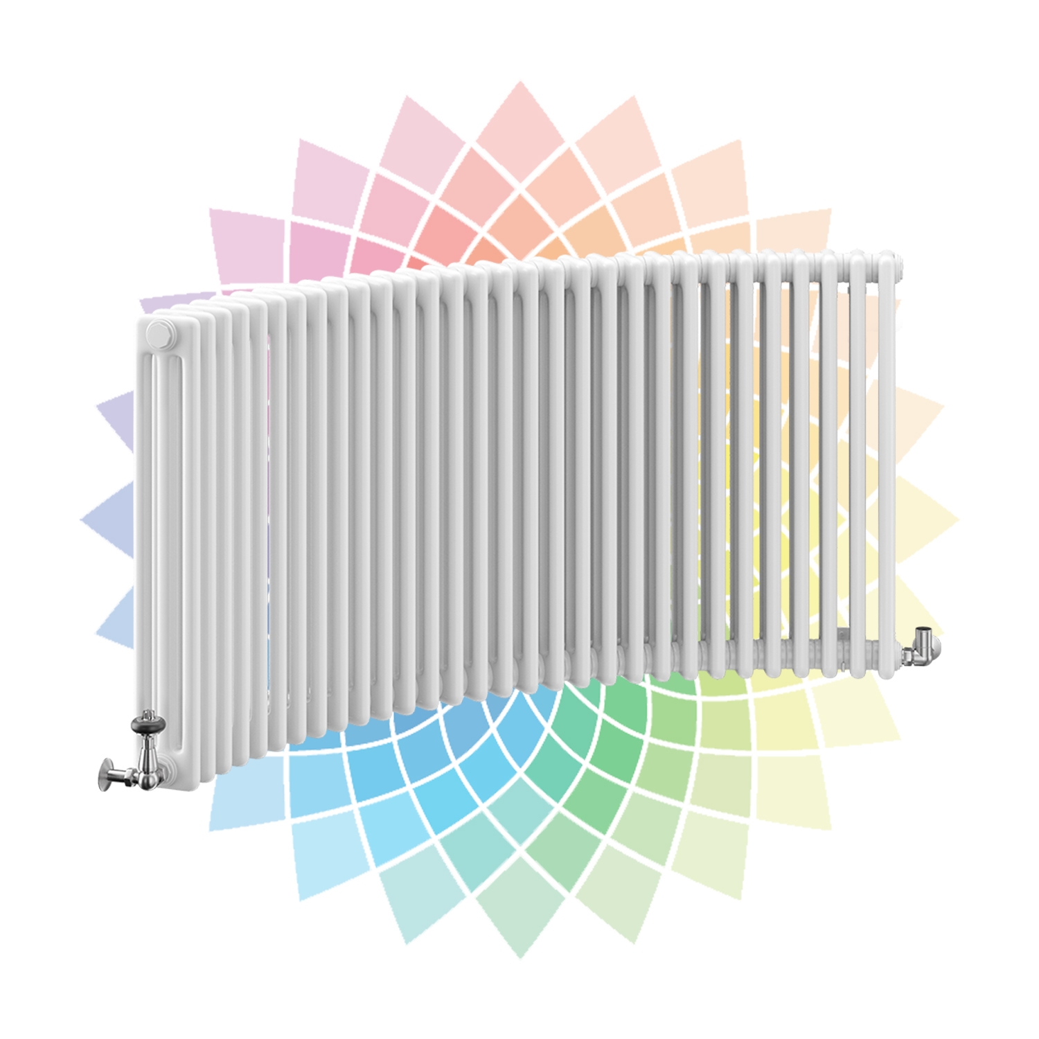 Nordic 3 Column Curved Horizontal Radiator, Custom Colour, 500mm x 1824mm | Compare The Build