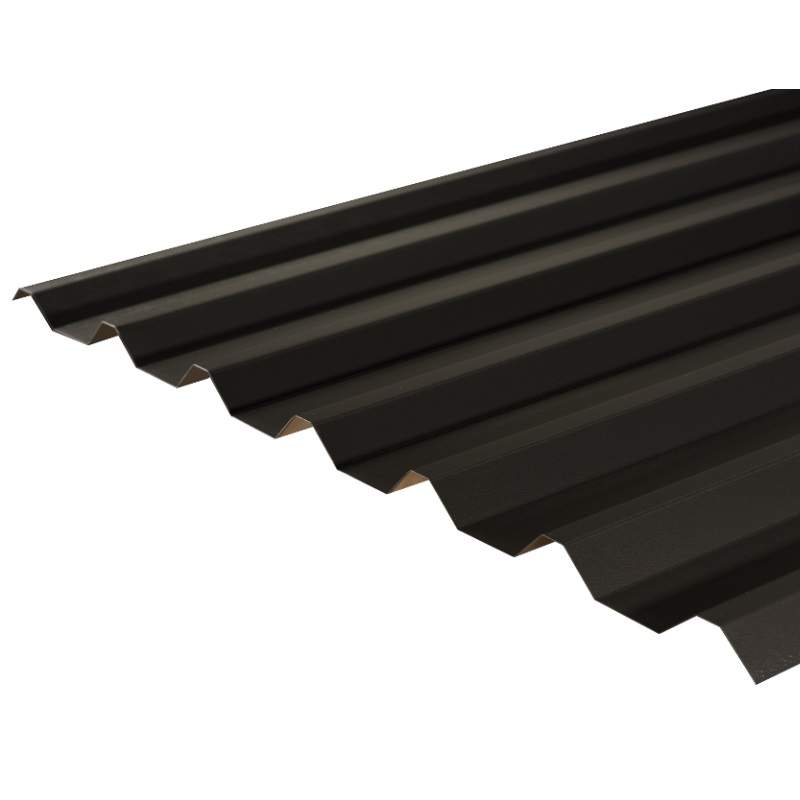 Cladco 34/1000 Box Profile PVC Plastisol Coated 0.7mm Metal Roof Sheet Anthracite - 4600mm Anthracite Grey Galvanised Steel R34A7AN-4600 Price Comparisons | Compare The Build