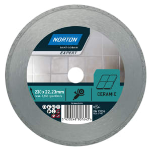 Norton Expert Ceramic & Tiles Diamond Cutting Blade - 230 x 22.23mm Price Comparisons | Compare The Build