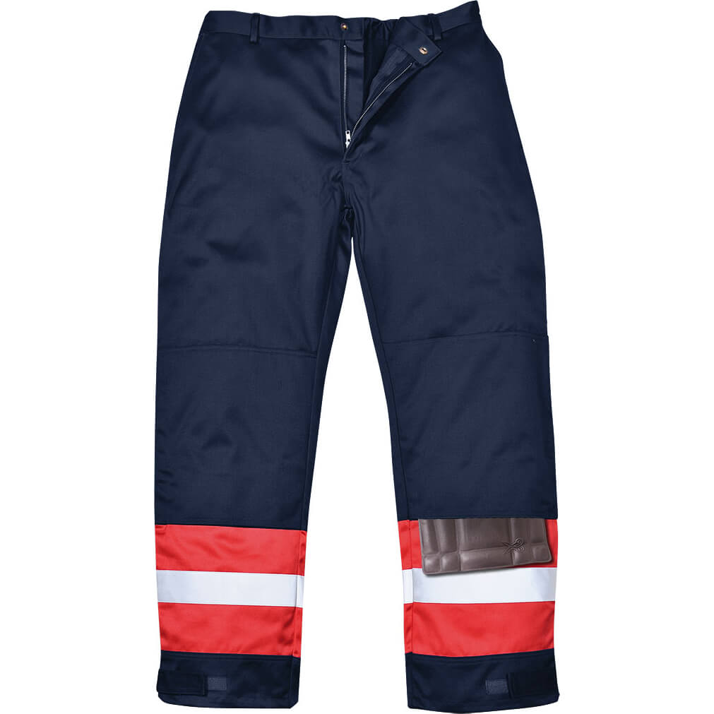 Biz Flame Mens Flame Resistant Plus Trousers Navy Blue 2XL 34" Price Comparisons | Compare The Build