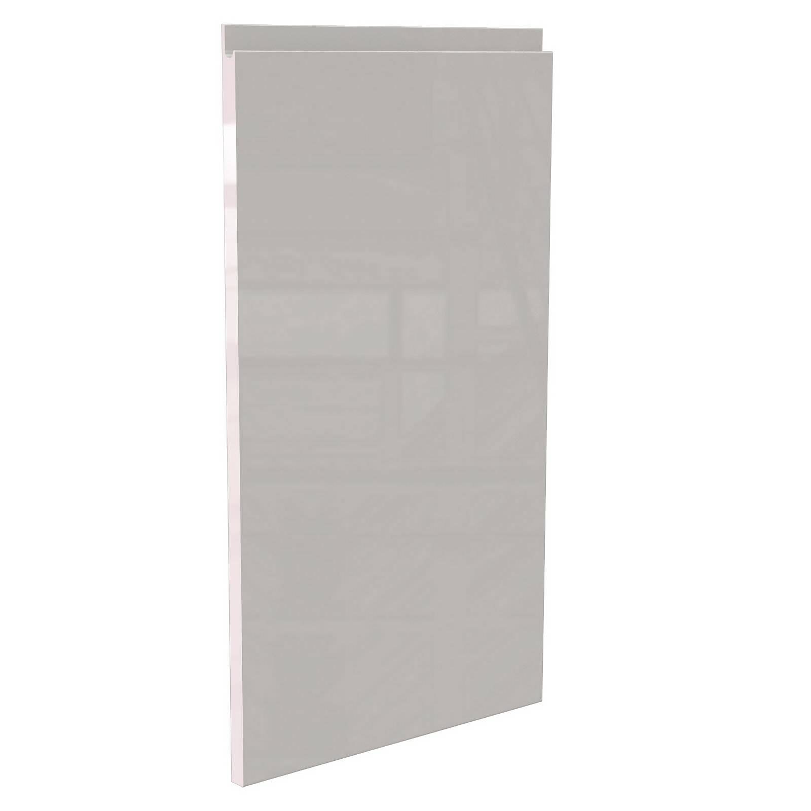 Handleless Kitchen Cabinet Door (W)397mm - Gloss Grey Price Comparisons | Compare The Build