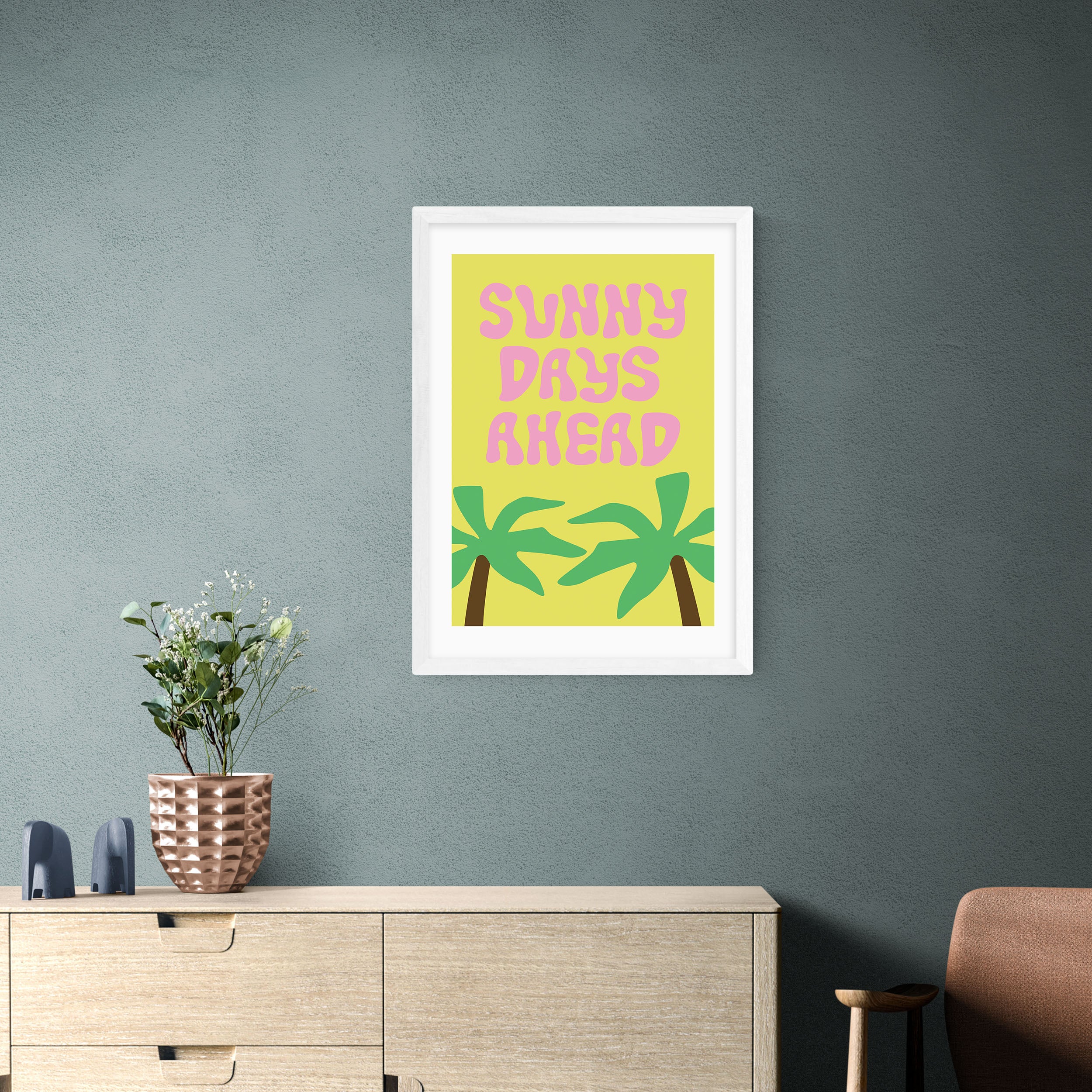 East End Prints Sunny Days Ahead Framed Print Yellow Price Comparisons | Compare The Build