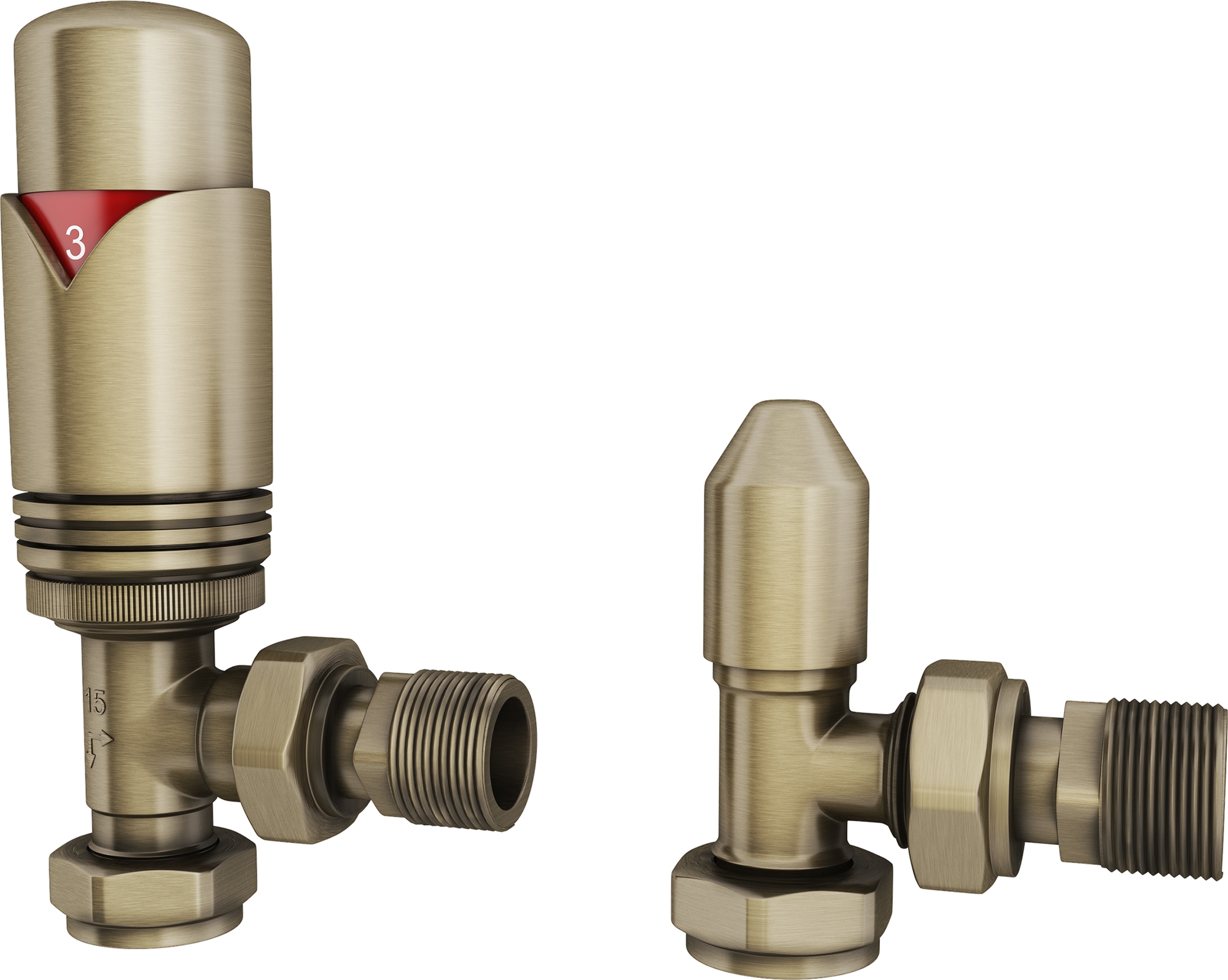 Trade Direct Thermostatic Valves, Minimal, Antique Brass Angled - 8mm Price Comparisons | Compare The Build