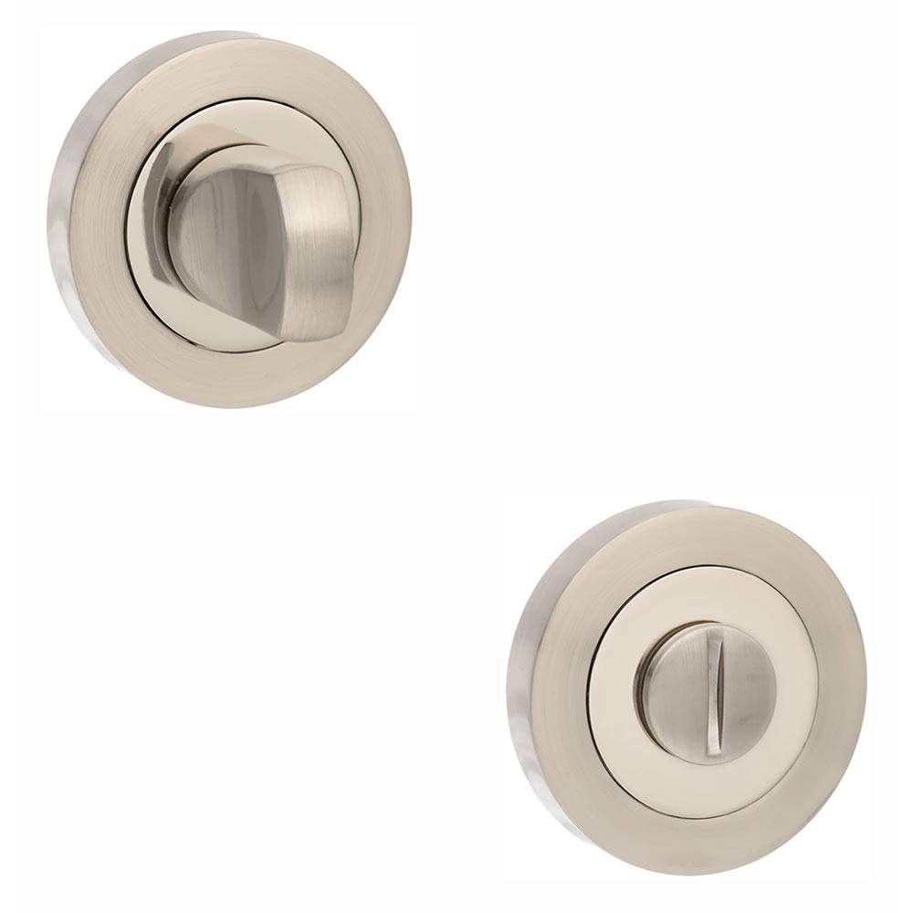 Atlantic Senza Pari WC Turn and Release on Round Rose - Satin Nickel / Polished Nickel Atlantic UK SPMWCSNNP | Compare The Build