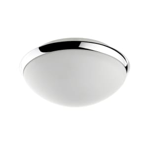 Sensio Glass & Chrome Cora Dome LED Ceiling Light - 12W | Compare The Build