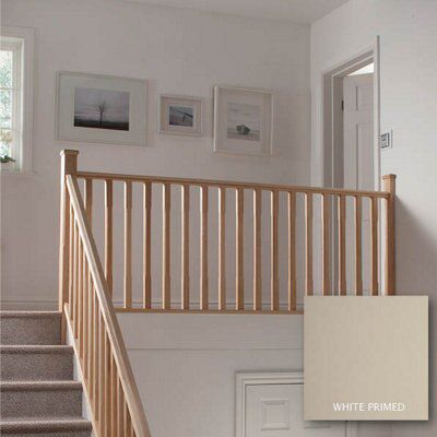 Cheshire Mouldings Traditional Primed White Pine Chamfer 32mm Landing Project Kit, (L)2.4M Price Comparisons | Compare The Build
