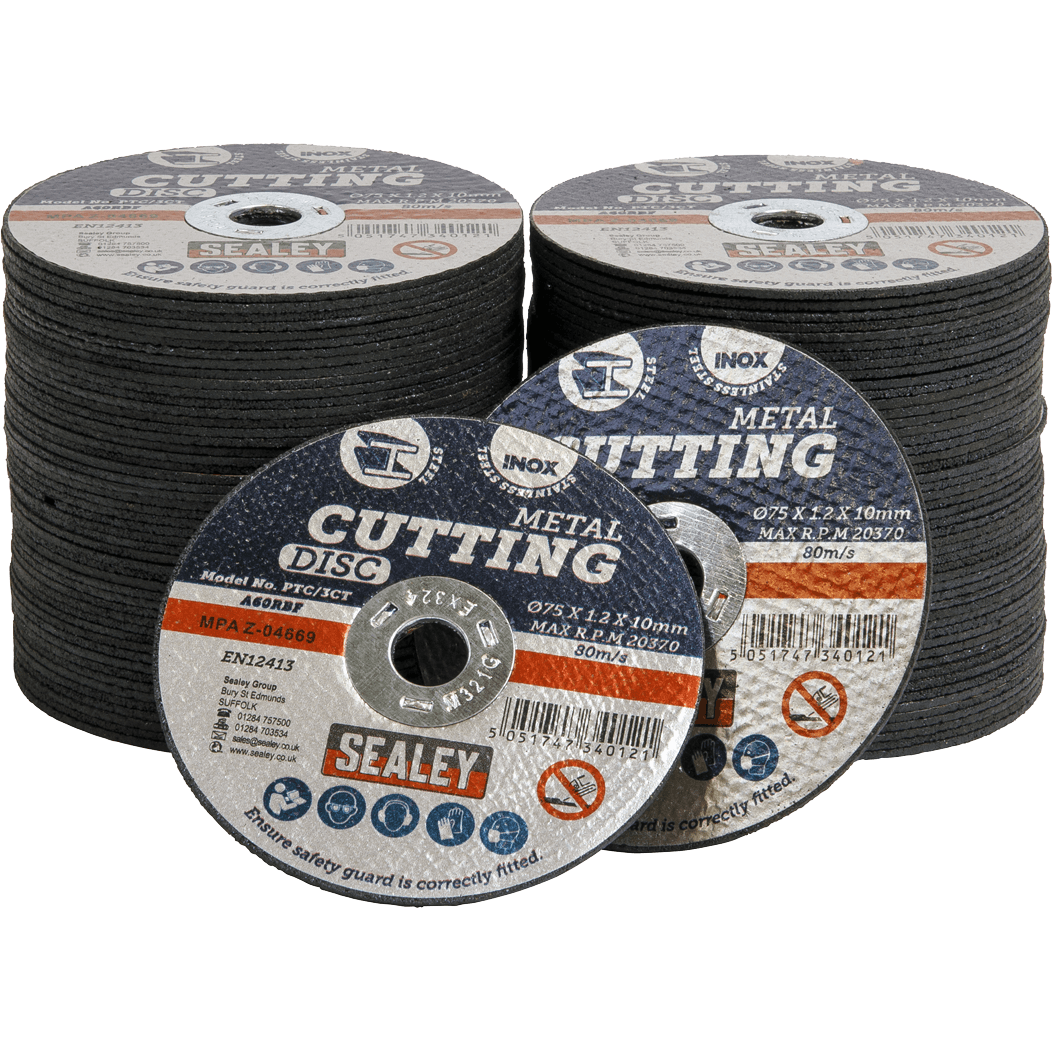 Sealey Metal Cutting Disc 75mm 1.2mm Pack of 100 Price Comparisons | Compare The Build