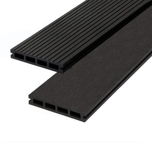 WPC Estandar Double Faced Decking Board Charcoal - 23mm x 146mm x 3600mm | Compare The Build