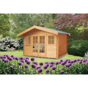 Shire Clipstone 12 x 12ft Double Door Log Cabin with Assembly Price Comparisons | Compare The Build