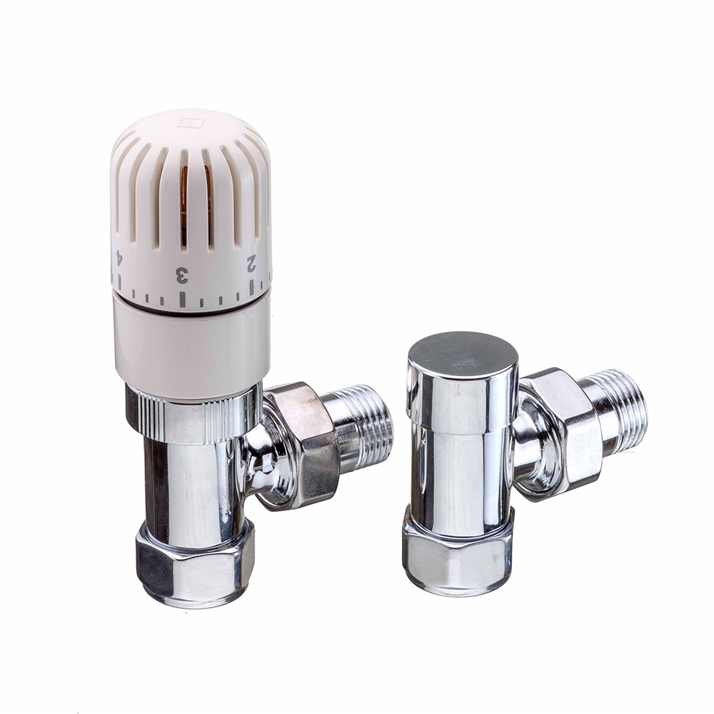 Nordic Thermostatic Valves, Modern W, White Angled Price Comparisons | Compare The Build