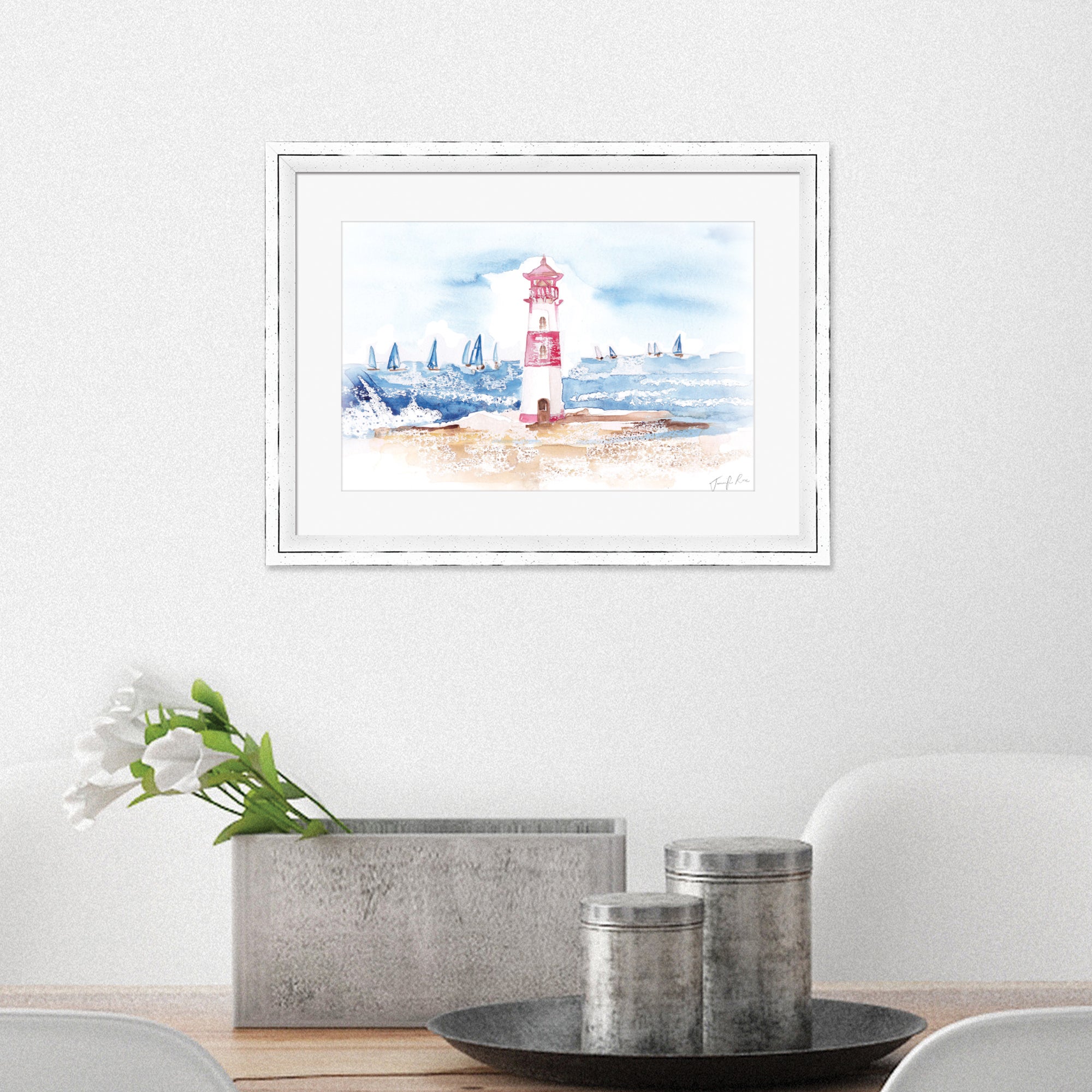 The Art Group Lighthouse Framed Print MultiColoured Price Comparisons | Compare The Build