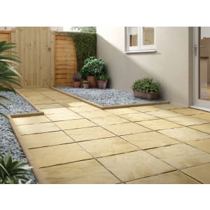 Marshalls Pendle Riven Buff Paving Slab 450 x 450 x 32 mm Price Comparisons | Compare The Build