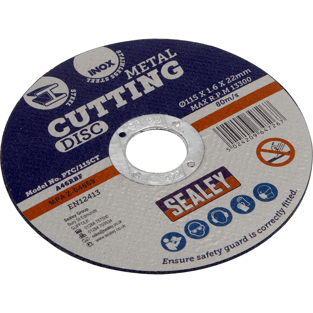 Sealey Metal Cutting Disc 115mm 1.6mm Pack of 1 | Compare The Build