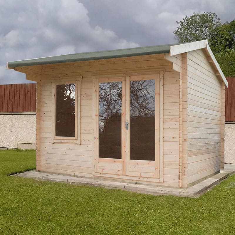 Shire Marlborough 3m x 2.4m Log Cabin Summerhouse (28mm) Price Comparisons | Compare The Build