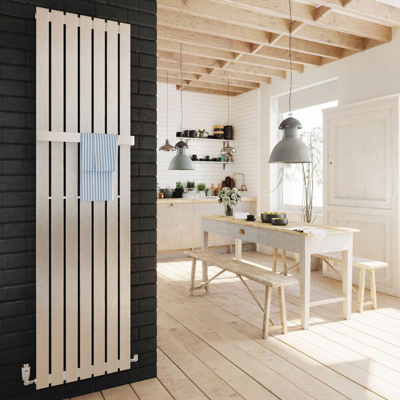 DQ Delta Vertical Designer Radiator, Satin, 1600mm x 410mm Price Comparisons | Compare The Build