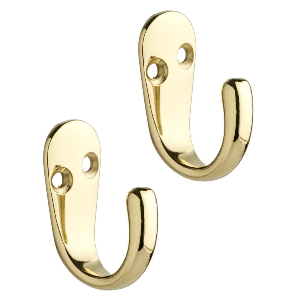 One Prong Single Robe Hook - Brass - Pack of 2 - Wall/Door Mountable - Decohooks | Compare The Build