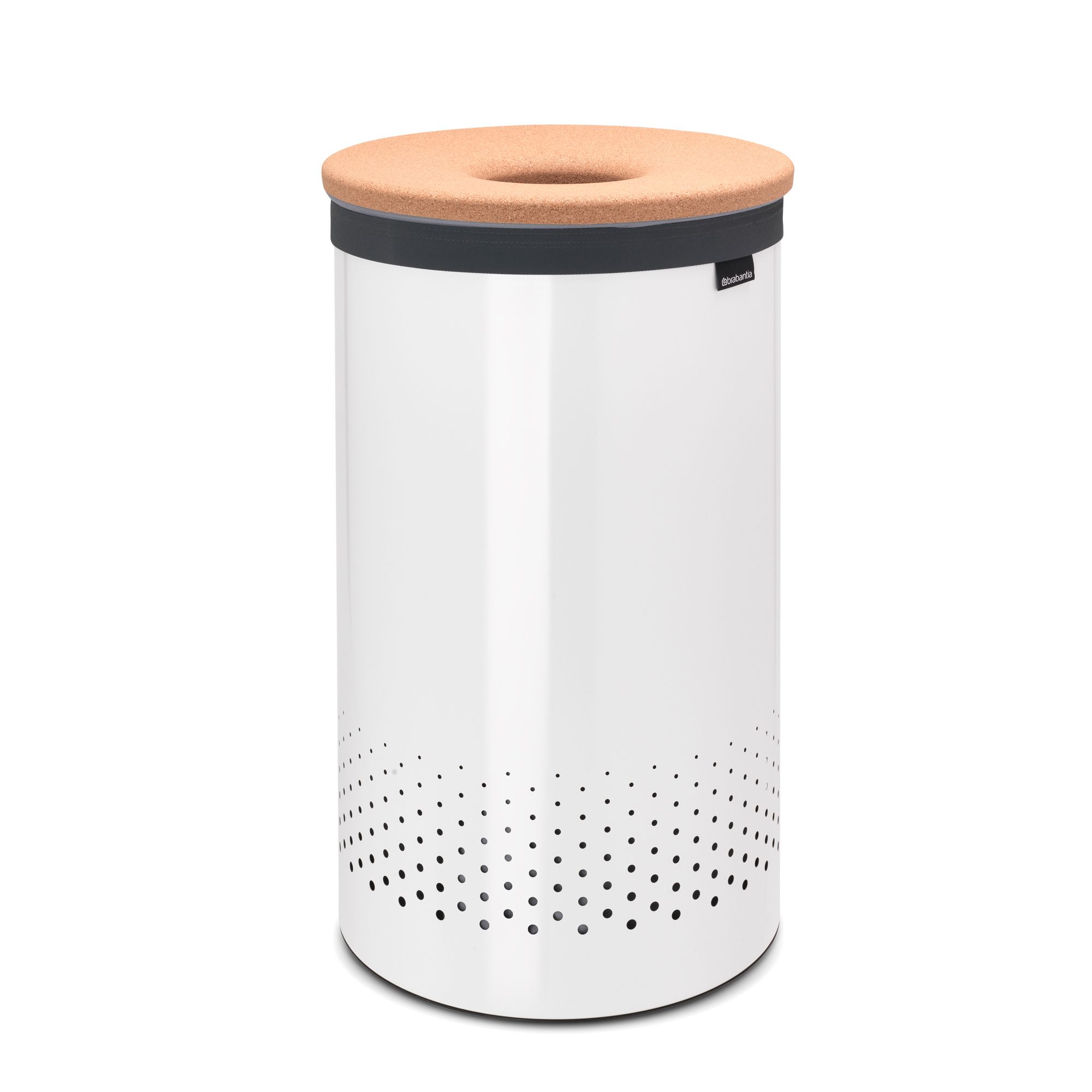 Brabantia White & Cork 60L Laundry Bin (H)63.5Cm (W)38Cm | Compare The Build