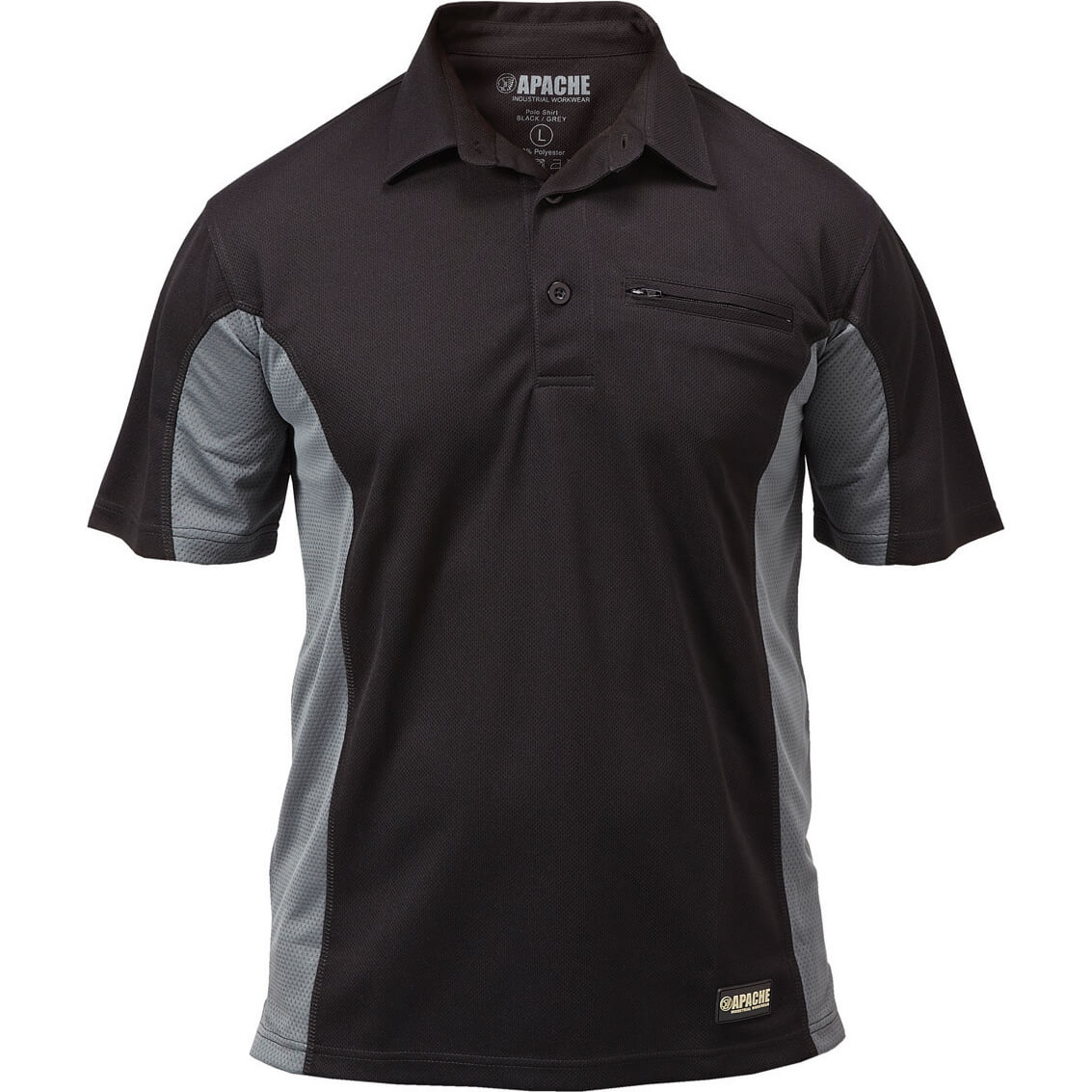 Apache APDMP Mens Dry Max Polo Shirt Black / Grey M Price Comparisons | Compare The Build