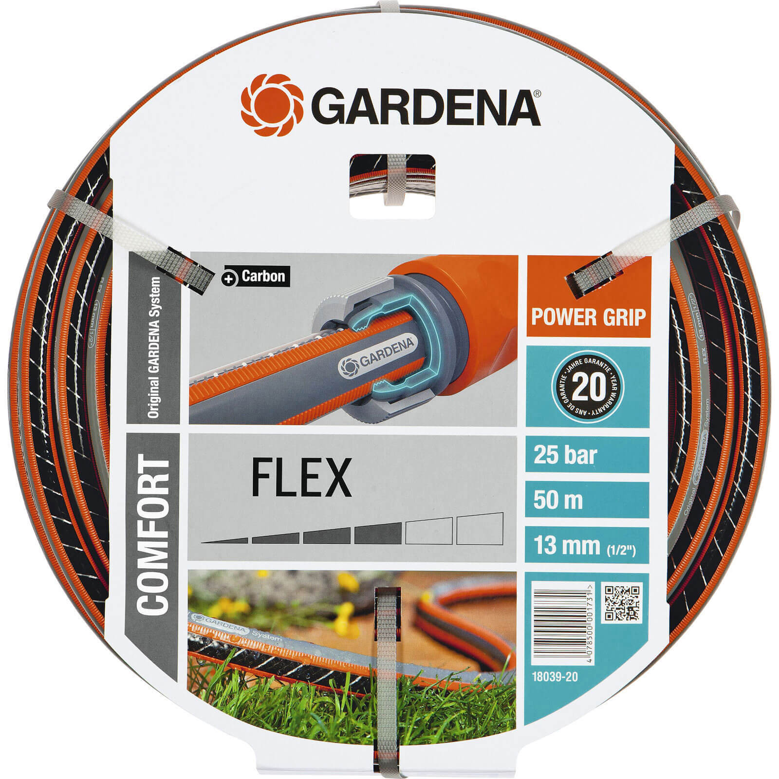 Gardena Comfort FLEX Hose Pipe 1/2" / 12.5mm 50m Grey & Orange Price Comparisons | Compare The Build