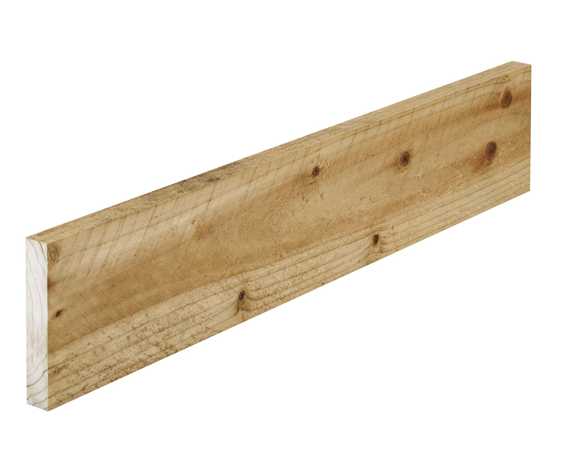 Treated Rough sawn Whitewood Timber (L)1.8m (W)125mm (T)22mm, Pack of 8 Price Comparisons | Compare The Build