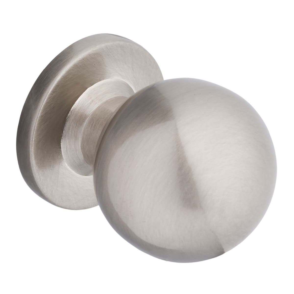 Round Ball Cabinet Knob Flat Base 25mm Brushed Nickel | Compare The Build