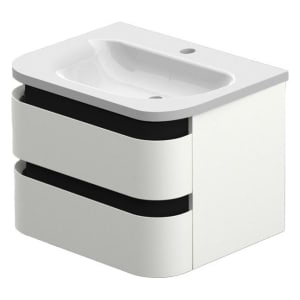 Duarti by Calypso Berrington White Sheen Vanity with Whitley Basin - 600mm Price Comparisons | Compare The Build