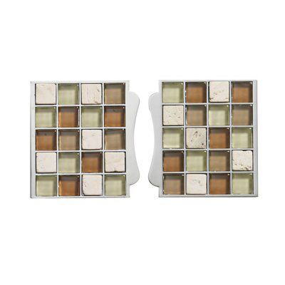 Aqualisa Sassi Stone Glass & Stone Mosaic Tile, (L)87mm (W)79mm Price Comparisons | Compare The Build
