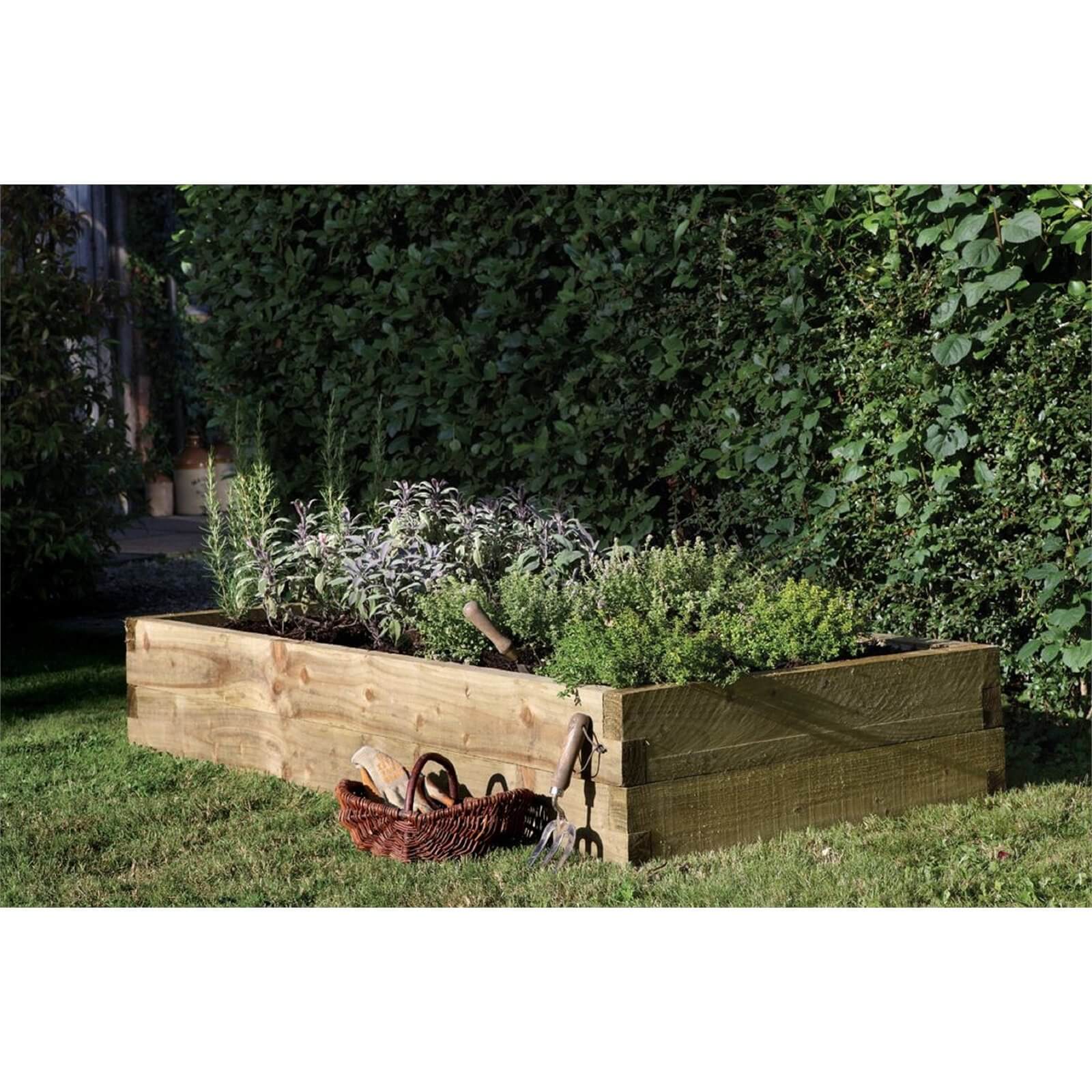 Forest Caledonian Wooden Raised Bed 180 x 90cm Price Comparisons | Compare The Build