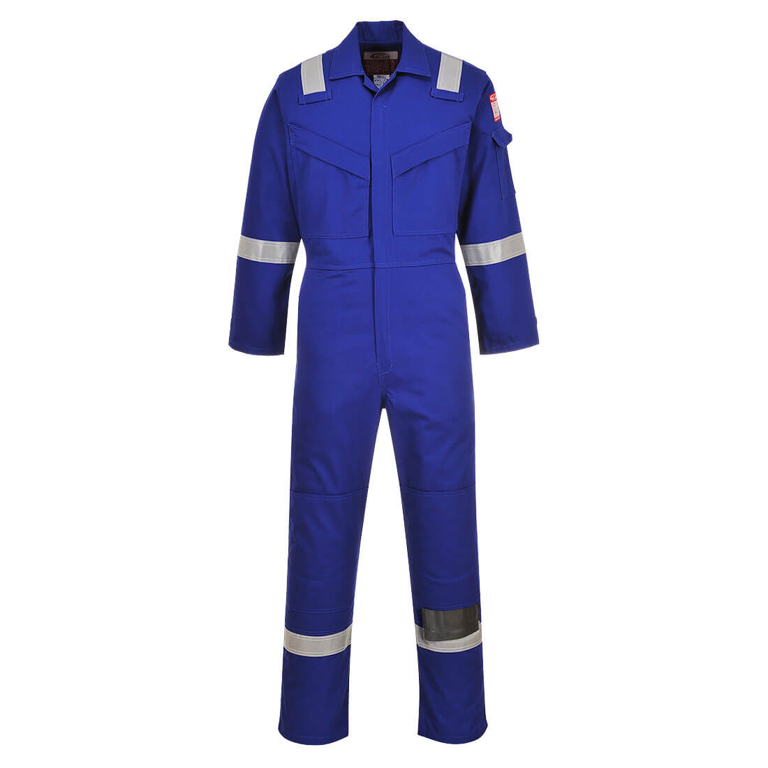 Biz Flame Mens Aberdeen Flame Resistant Antistatic Coverall Royal Blue L 32" | Compare The Build