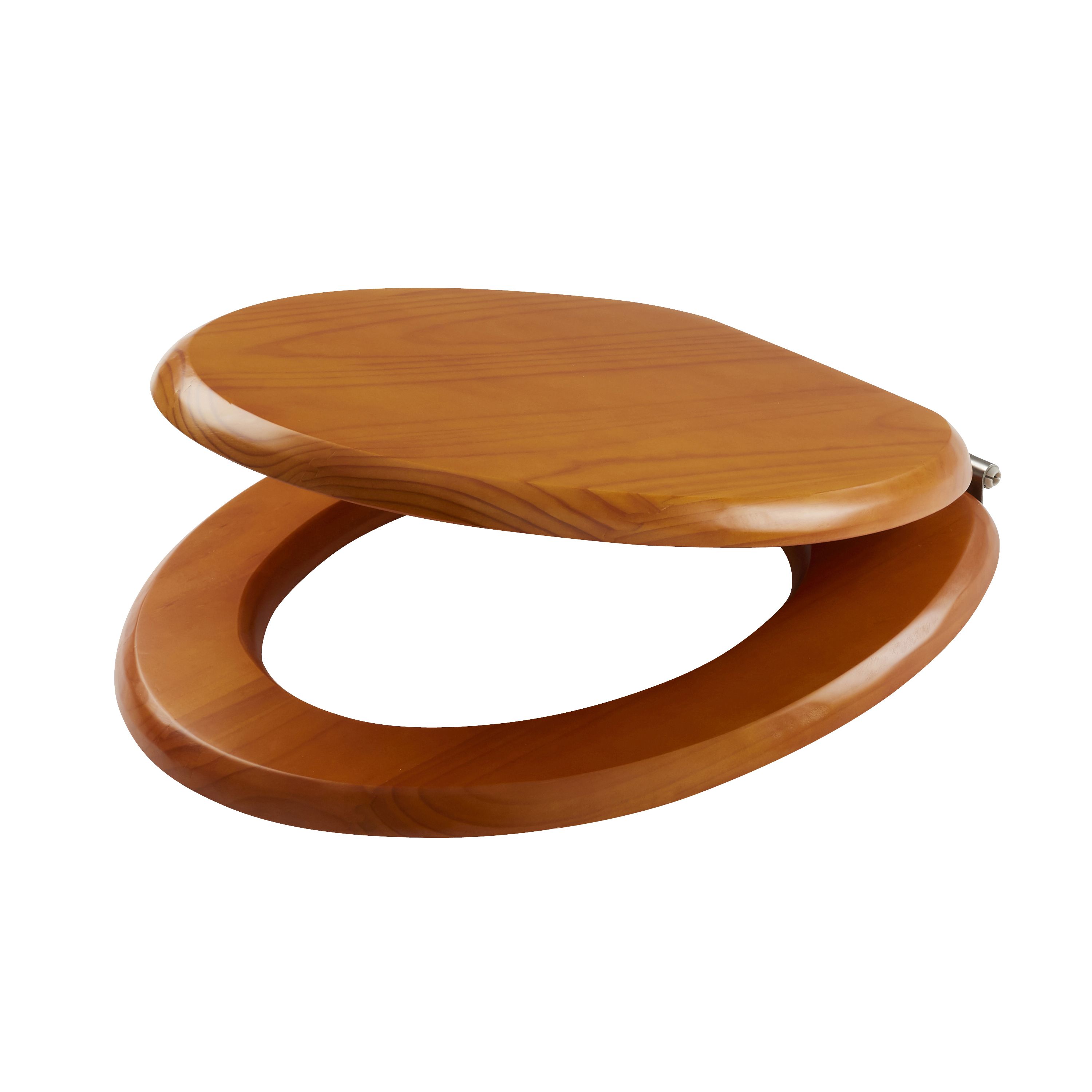 GoodHome Levanto Pine Effect Bottom Fix Standard Close Toilet Seat | Compare The Build