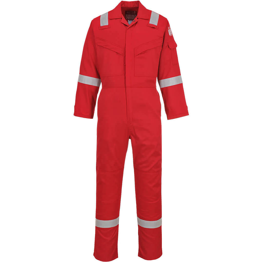 Biz Flame Mens Flame Resistant Super Lightweight Antistatic Coverall Red XL 33" Price Comparisons | Compare The Build