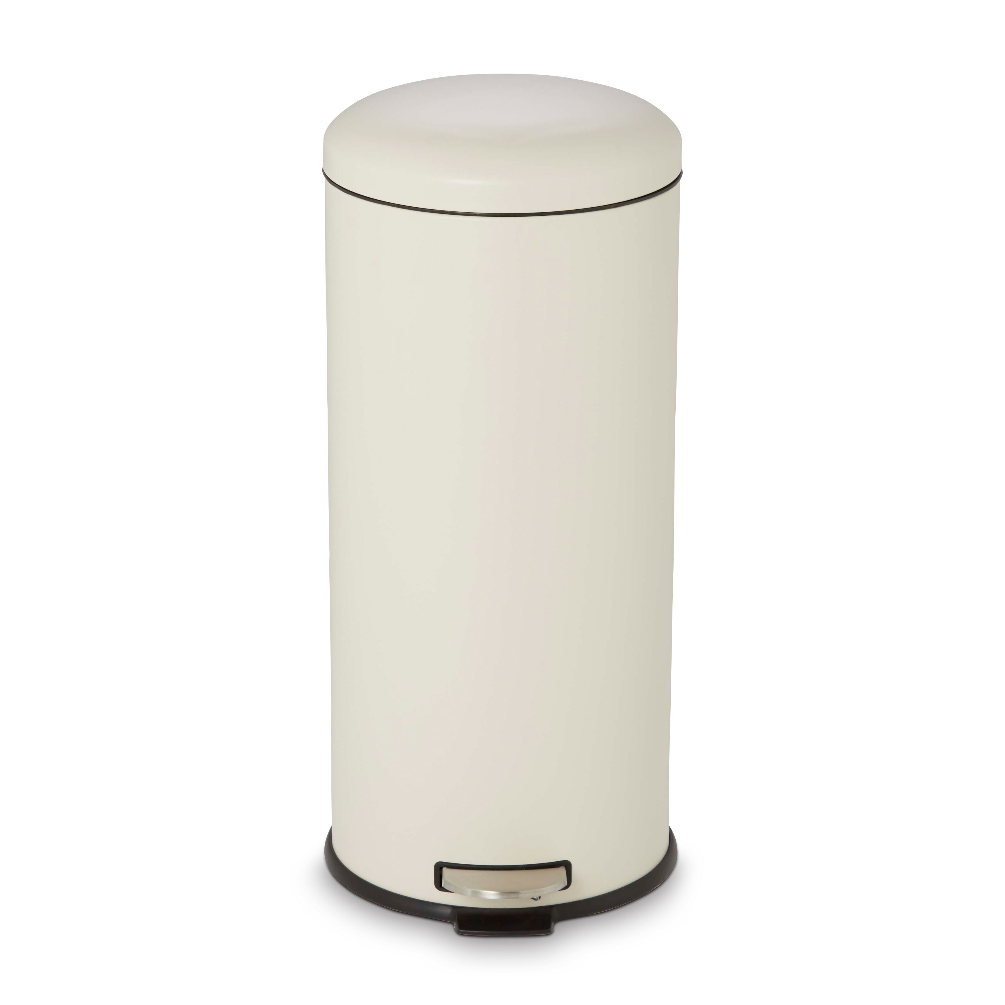 Cooke & Lewis Gerra Pedal Cream Stainless Steel Round Freestanding Kitchen Bin, 30L Price Comparisons | Compare The Build