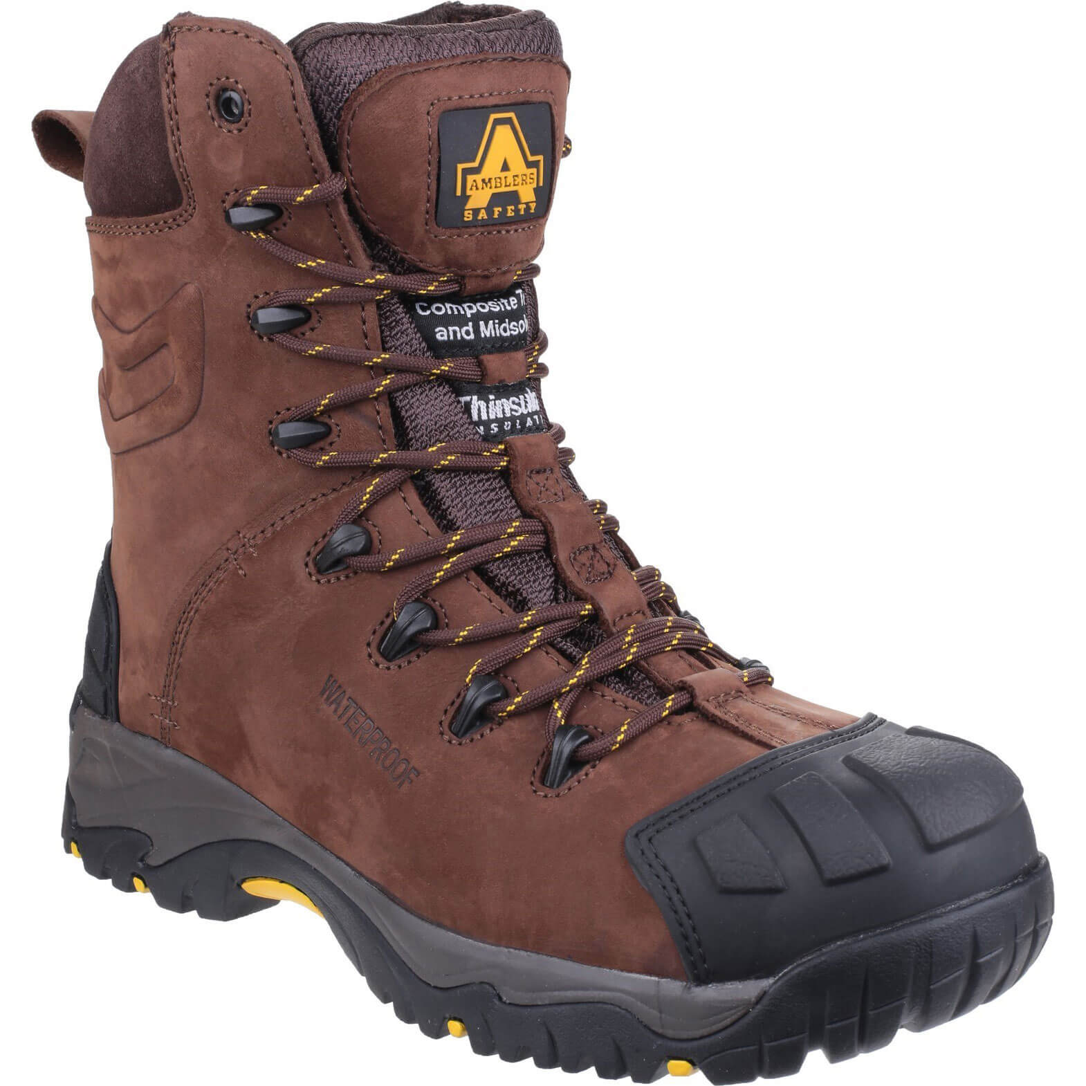 Amblers Mens Safety As995 Pillar Waterproof Hi-Leg Safety Boots Brown Size 12 Price Comparisons | Compare The Build