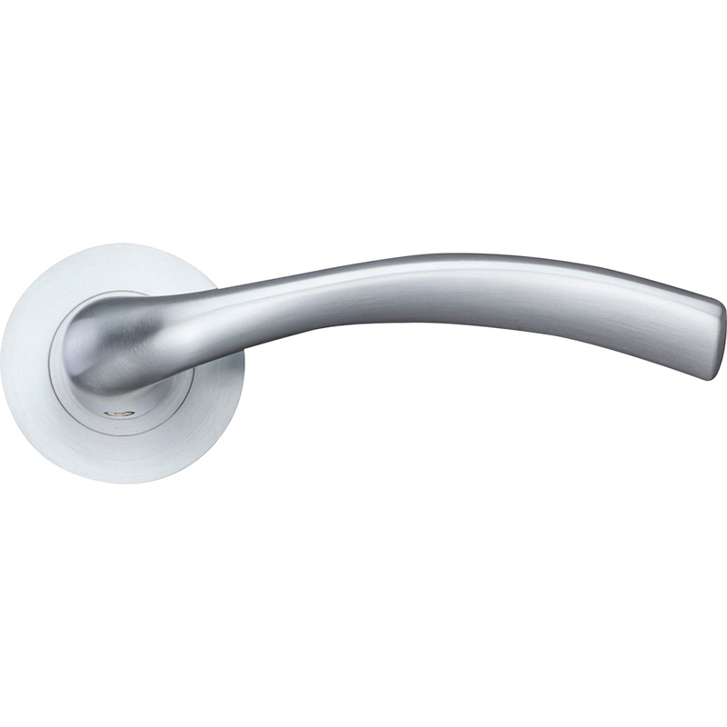 Stanza Siena Lever on Rose Door Handles Satin (Pair) in Chrome Price Comparisons | Compare The Build