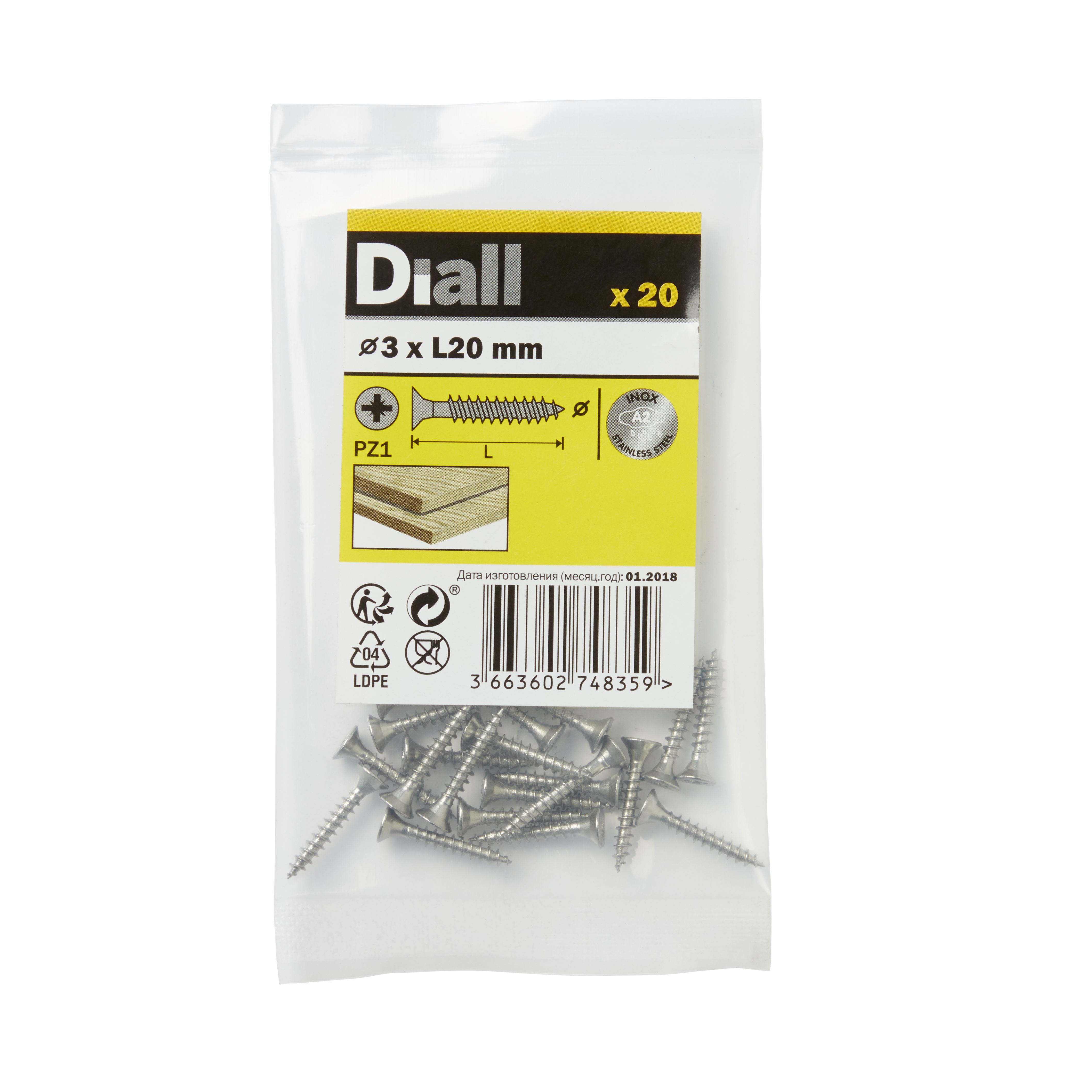Diall Stainless Steel Screw (Dia)3mm (L)20mm, Pack Of 20 Price Comparisons | Compare The Build