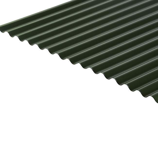 Cladco Corrugated 13/3 Profile 0.7mm PVC Plastisol Coated Sheet - 3050mm - Juniper Green BS12B29 RCA7JG-3050 Price Comparisons | Compare The Build