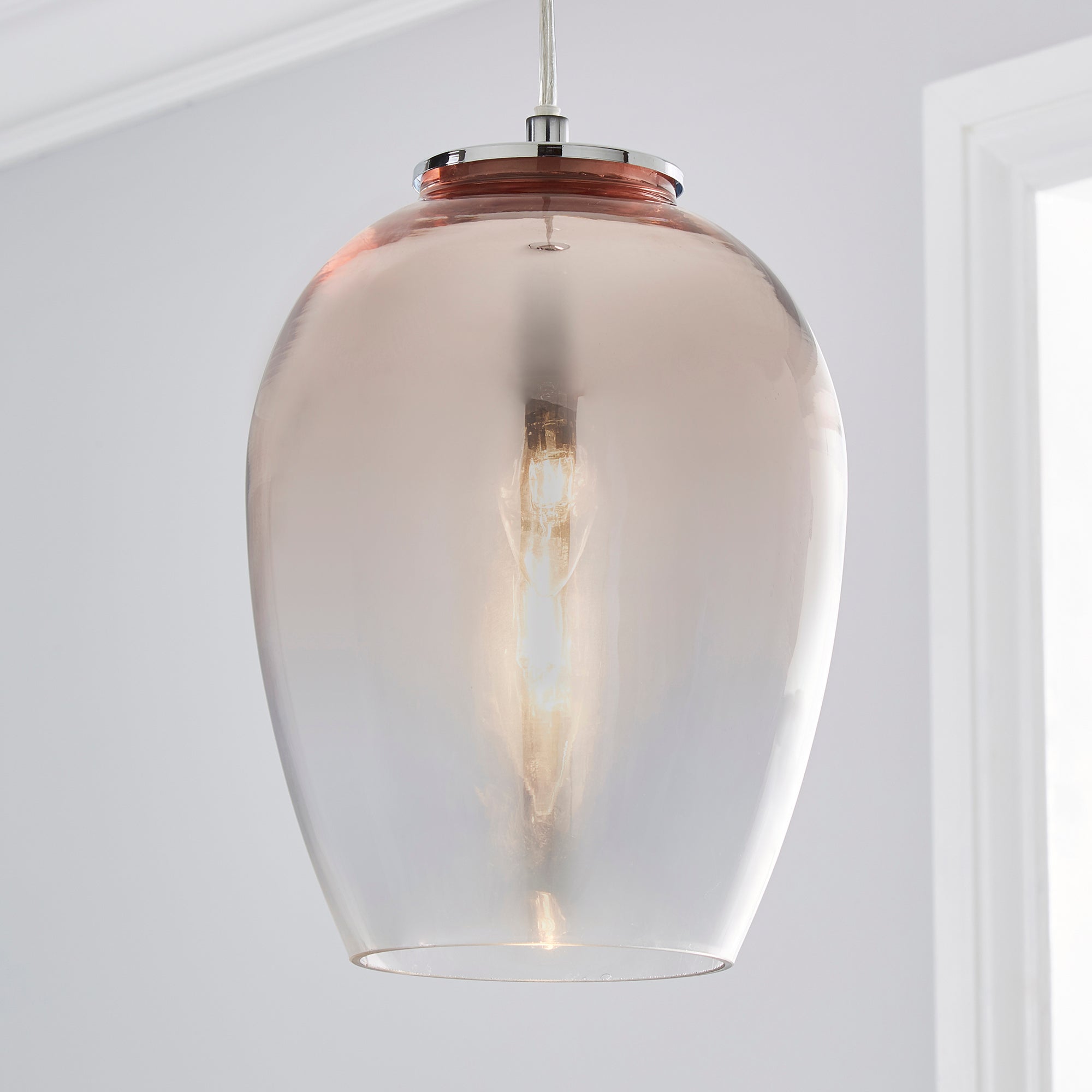Seychelles Blush Pink Pendant Ceiling Fitting Blush Price Comparisons | Compare The Build