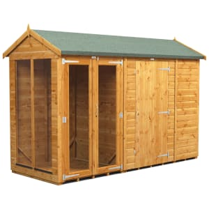 Power Sheds 10 x 4ft Apex Shiplap Dip Treated Summerhouse - Including 6ft Side Store Price Comparisons | Compare The Build