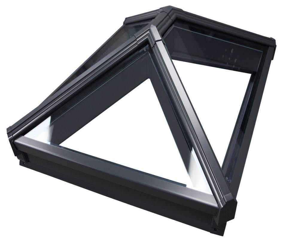 Korniche Grey &amp; White Aluminium Roof Lantern 4000mm x 2000mm Clear Glazing Glass 4000-2000-11000-GW-C Price Comparisons | Compare The Build