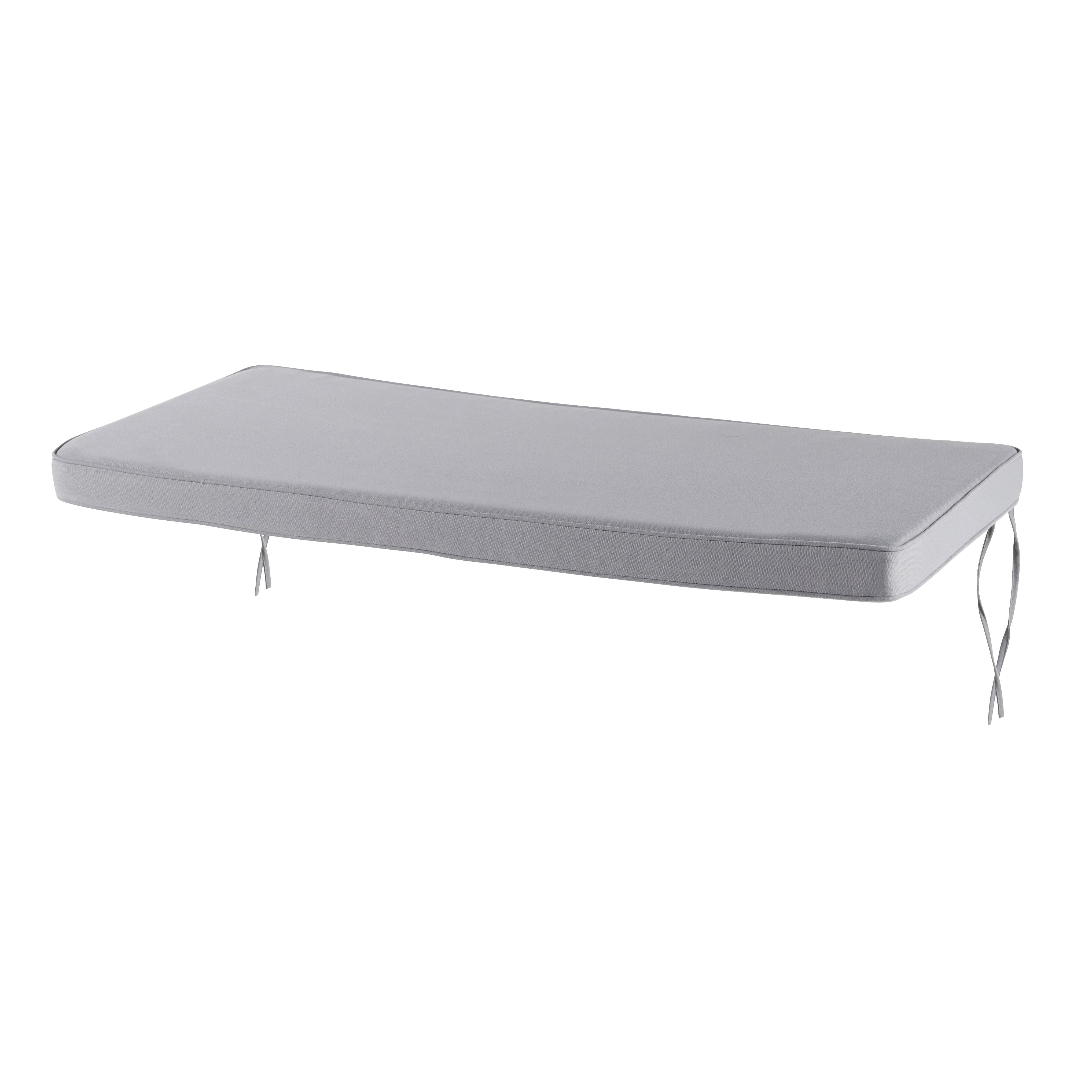 GoodHome Tiga Steel Grey Bench Cushion (L)103.5Cm X (W)48Cm Price Comparisons | Compare The Build