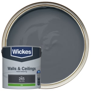 Wickes Vinyl Silk Emulsion Paint - Dark Flint No.245 - 2.5L Price Comparisons | Compare The Build