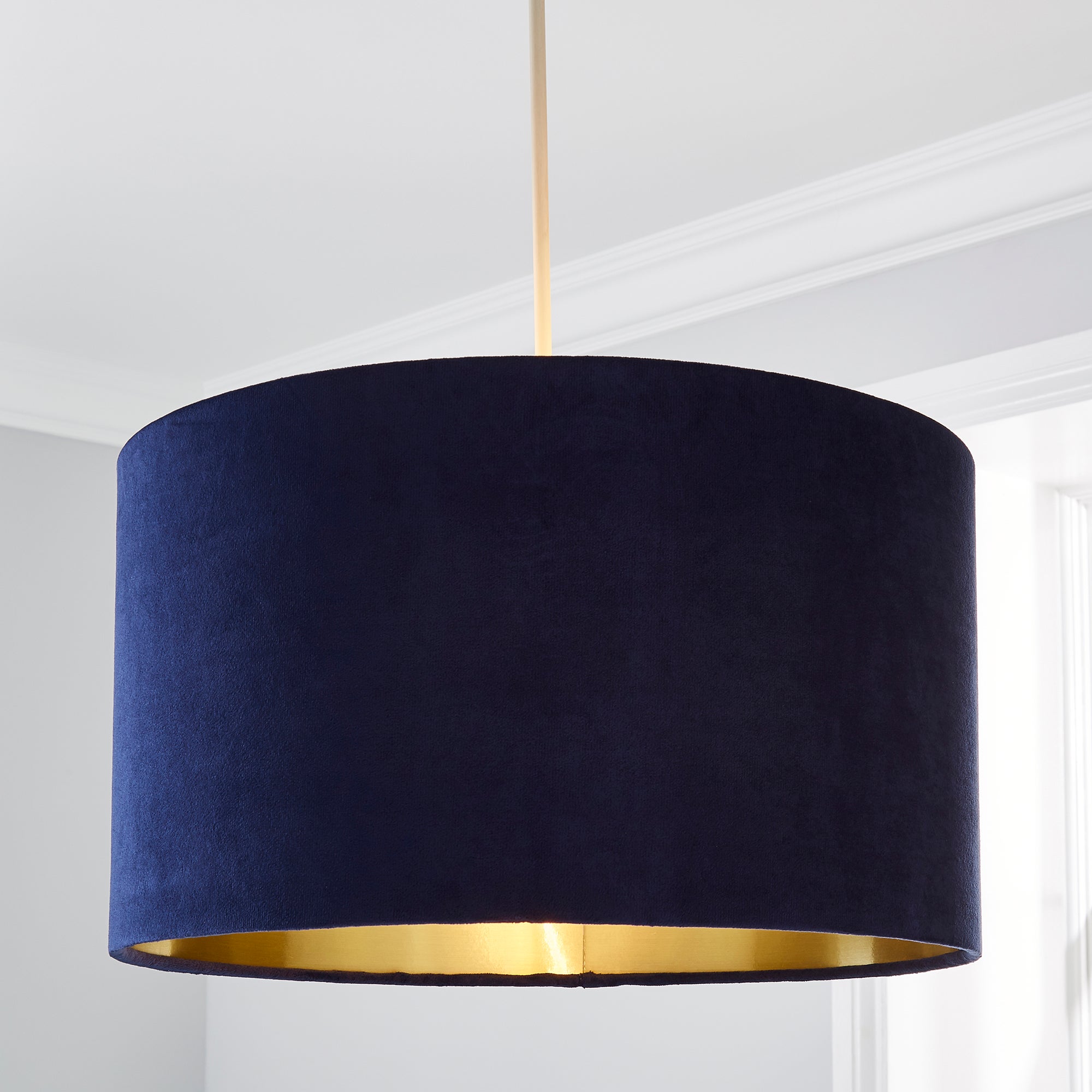 Clara 40cm Drum Shade Navy Price Comparisons | Compare The Build