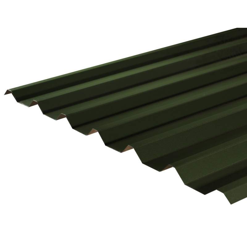 Cladco 34/1000 Box Profile PVC Plastisol Coated 0.7mm Metal Roof Sheet Juniper Green - 5100mm Galvanised Steel R34A7JG-5100 Price Comparisons | Compare The Build