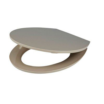 Cooke & Lewis Changi Taupe Top Fix Soft Close Toilet Seat | Compare The Build